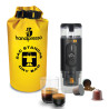 Handpresso E-Presso+ portable espresso machine on battery and dry bag