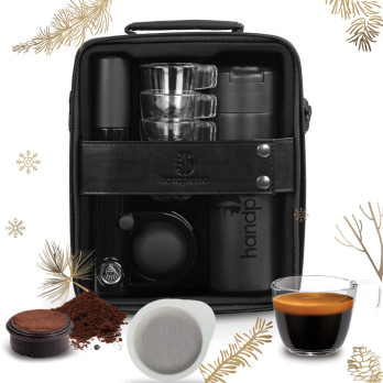 Machine expresso manuelle coffret Handpresso Pump set noir- Handpresso